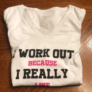 I Work Out Because I Really Like Food Tee Shirt